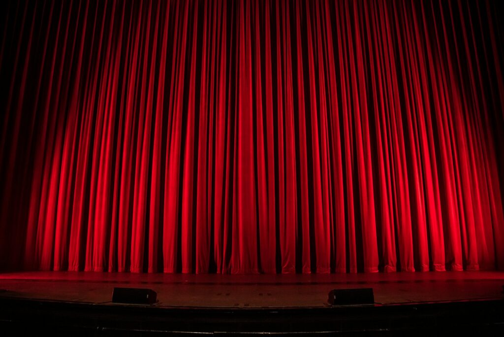 red theater curtain